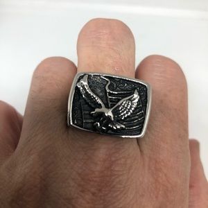 Vintage American Eagle stainless steel men’s ring